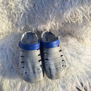 Rugged Shark Blue and Gray Clogs🦕🐳🐬